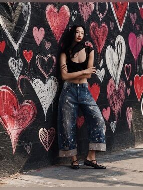 Anthropologie NWT Pilcro Kayden High-Rise Carpenter Barrel Jeans size 27.